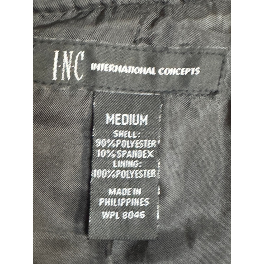 INC Black Velvet Goth Romantic Ruffle Blazer M Jacket Equestrian Riding Fairy - Picture 4 of 16